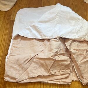 Pottery Barn Kids Blush Linen Crib Skirt